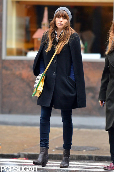 Jessica Biel bundled up for a stroll in NYC. Jessica Biel bundled up for a stroll in NYC.