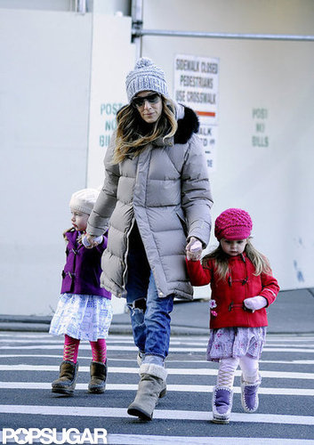 Sarah Jessica Parker held hands with the twins while crossing the street.
Sarah Jessica Parker held hands with the twins while crossing the street.