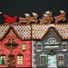 Brick- and Wood-Patterned Gingerbread Houses