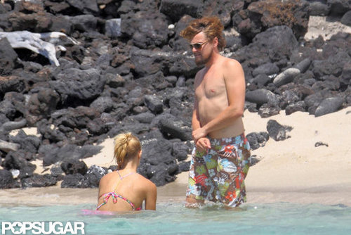 Leonardo DiCaprio went shirtless while spending time on the beach in Hawaii with then-girlfriend Erin Heatherton in July.
Leonardo DiCaprio went shirtless while spending time on the beach in Hawaii with then-girlfriend Erin Heatherton in July.