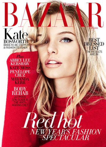 Kate Bosworth's Pink Nude Lipstick on the Cover of Harpers