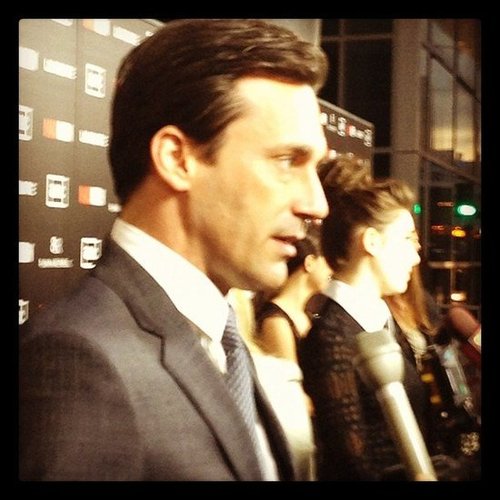 Jon Hamm gave us a sexy profile shot at Mad Men's premiere party.
Jon Hamm gave us a sexy profile shot at Mad Men's premiere party.