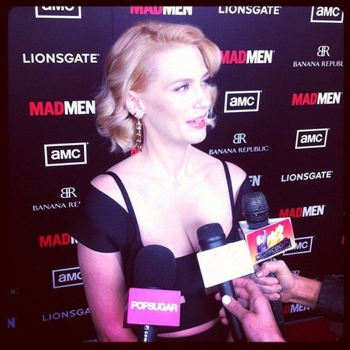 January Jones looked stunning in a sexy cutout dress at the Mad Men premiere.
January Jones looked stunning in a sexy cutout dress at the Mad Men premiere.