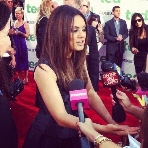 Mila Kunis brought her signature smolder to the Ted premiere red carpet.
Mila Kunis brought her signature smolder to the Ted premiere red carpet.