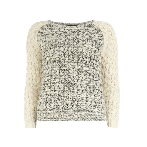 A marl-knit and two-tone contrast make Dorothy Perkins's ivory cable jumper ($55) the ultimate textural piece.
A marl-knit and two-tone contrast make Dorothy Perkins's ivory cable jumper ($55) the ultimate textural piece.