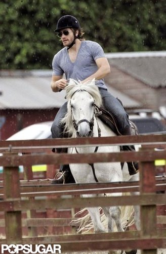 Jake Gyllenhaal perfected his horse-riding during a Summer trip to London in 2008.
Jake Gyllenhaal perfected his horse-riding during a Summer trip to London in 2008.