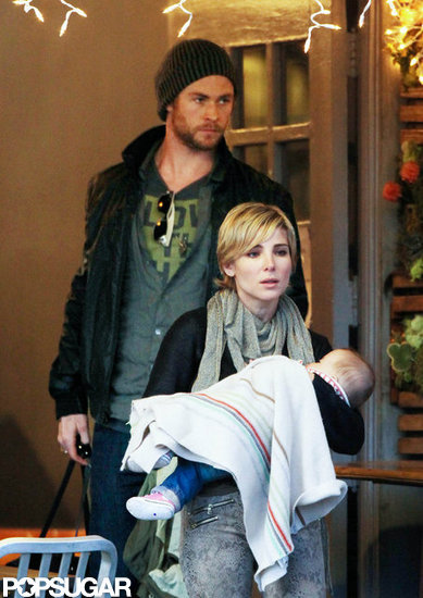 Chris Hemsworth Lunches in LA With His Ladies, Elsa and India Chris Hemsworth Lunches in LA With His Ladies, Elsa and India