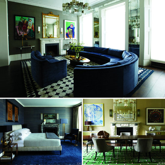 Deep hues and grass cloth walls are just a few of the modern highlights inside this elegant town house in London's Notting Hill neighborhood.
Source: Elle Decor
Deep hues and grass cloth walls are just a few of the modern highlights inside this elegant town house in London's Notting Hill neighborhood.
Source: Elle Decor