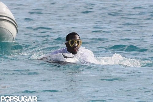 Diddy Hits the Beach Following a Night of Champagne and Jewels Diddy Hits the Beach Following a Night of Champagne and Jewels