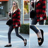 Nicky Hilton Wearing Plaid Coat 2012