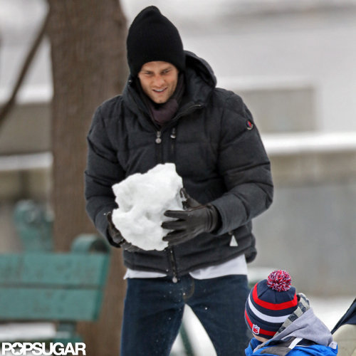 Gisele Bundchen's Husband Tom Brady Plays With Sons In Snow