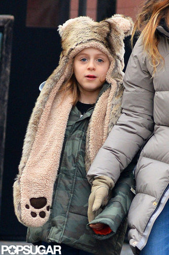 James Wilkie Broderick wore a bear hat in NYC.
James Wilkie Broderick wore a bear hat in NYC.