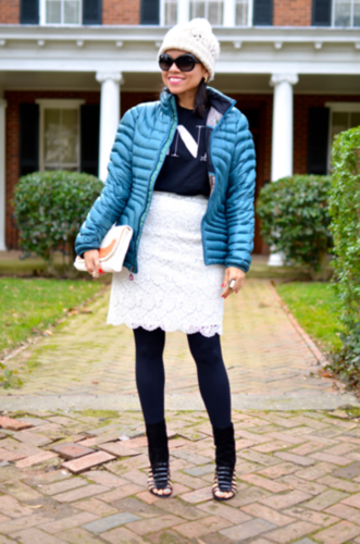 Lace White Skirt