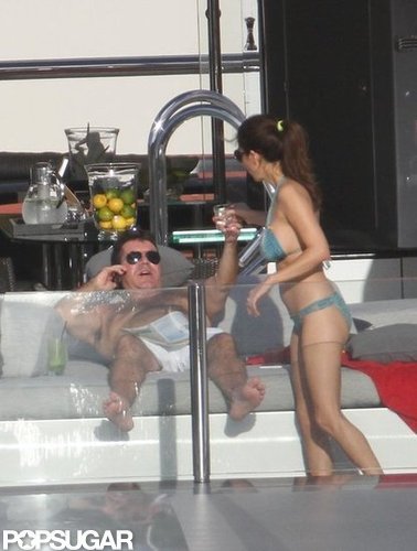 Simon Cowell Lounges Shirtless With His Ex on a Yacht Simon Cowell Lounges Shirtless With His Ex on a Yacht