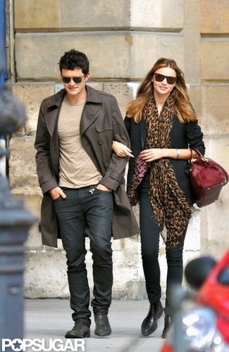 Miranda Kerr and Orlando Bloom linked arms strolling around the streets of Paris in September 2009.
Miranda Kerr and Orlando Bloom linked arms strolling around the streets of Paris in September 2009.