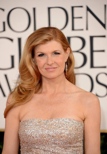 Connie Britton, mom to lil Yoby, arrived at the Golden Globes in a sparkly strapless dress.
Connie Britton, mom to lil Yoby, arrived at the Golden Globes in a sparkly strapless dress.