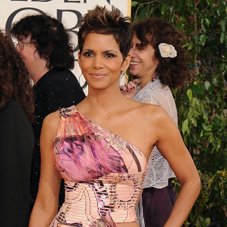 Halle Berry in Thigh High Versace at the 2013 Golden Globes