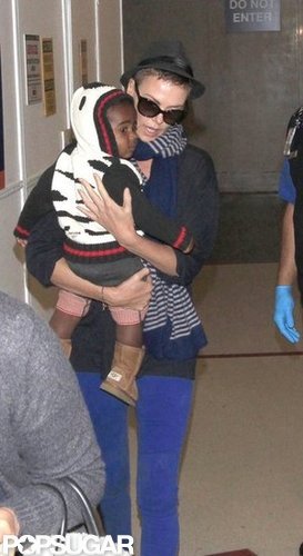 Charlize Theron carried baby Jackson Theron through LAX.
Charlize Theron carried baby Jackson Theron through LAX.
