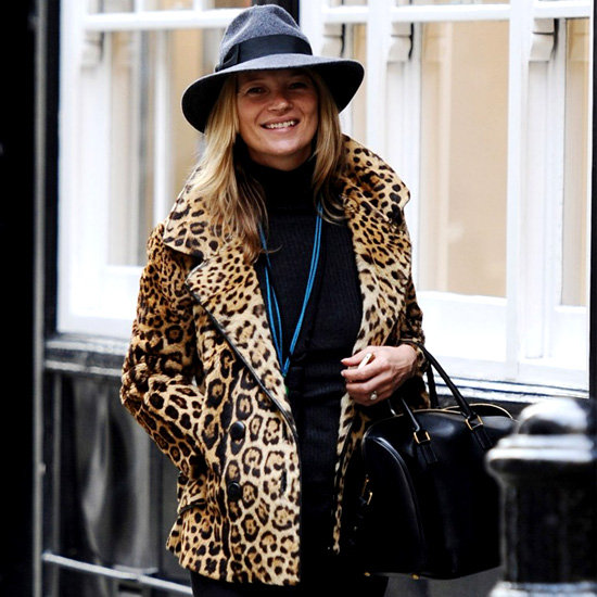 Kate Moss Wearing Leopard Print Coat (Pictures) Kate Moss Wearing Leopard Print Coat (Pictures)