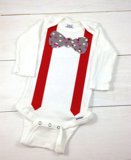 The Posh Peach Bowtie Onesie 