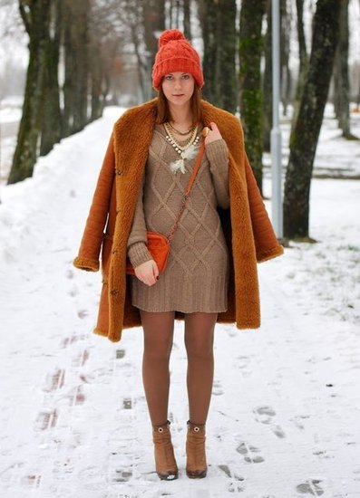 Cable knit dress