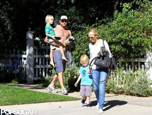 Naomi Watts and Shirtless Liev Spend Sunday With the Kids Naomi Watts and Shirtless Liev Spend Sunday With the Kids
