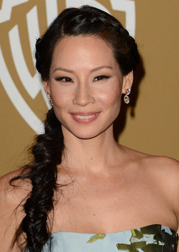 Lucy Liu wore a messy side braid.
Lucy Liu wore a messy side braid.