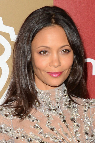 Thandie Newton smiled for photographers.
Thandie Newton smiled for photographers.
