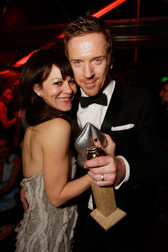 Best actor winner Damian Lewis and his wife, Helen McCrory, danced at The Weinstein Company's party.
Best actor winner Damian Lewis and his wife, Helen McCrory, danced at The Weinstein Company's party.
