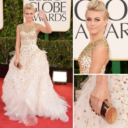 Julianne Hough in Monique Lhuillier at 2013 Golden Globes