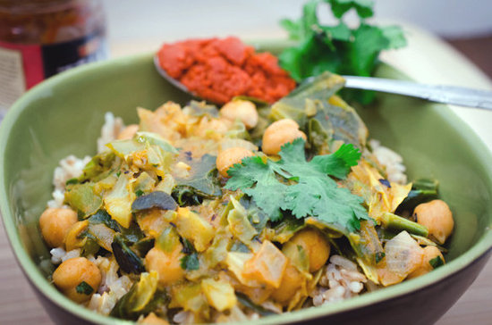 Red Curry Coconut Cabbage