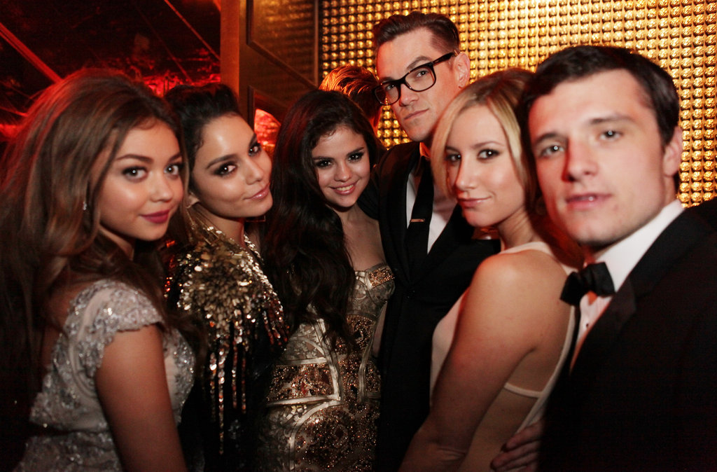 Selena Gomez poses with a group of young Hollywood stars at a Golden Globes afterparty, including Josh Hutcherson, Ashley Tisdale, and Selena's Spring Breakers costar Vanessa Hudgens.
Selena Gomez poses with a group of young Hollywood stars at a Golden Globes afterparty, including Josh Hutcherson, Ashley Tisdale, and Selena's Spring Breakers costar Vanessa Hudgens.