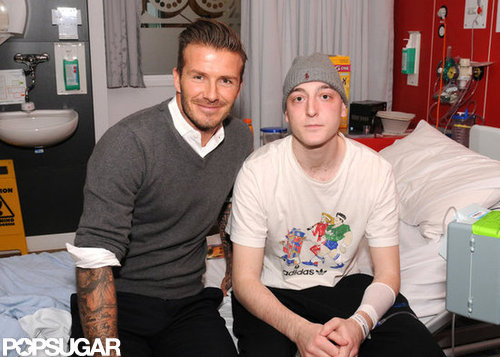 David Beckham visited the Teenage Cancer Trust's Young Persons Unit at Queen Elizabeth Hospital in Birmingham, UK.
David Beckham visited the Teenage Cancer Trust's Young Persons Unit at Queen Elizabeth Hospital in Birmingham, UK.