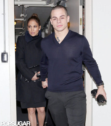 Jennifer Lopez and Casper Smart left Madeo restaurant holding hands.
Jennifer Lopez and Casper Smart left Madeo restaurant holding hands.