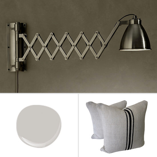 Get the look:
Illuminate a gallery wall (or the pages of a good book) with a pair of these
accordion sconces ($160, originally $219).
Reinforce a vintage vibe with a grain-sack pillow ($389) or two.
More interesting than white, Mythic Paint's Grey Rain feels soothing yet sophisticated.
Get the look:
Illuminate a gallery wall (or the pages of a good book) with a pair of these
accordion sconces ($160, originally $219).
Reinforce a vintage vibe with a grain-sack pillow ($389) or two.
More interesting than white, Mythic Paint's Grey Rain feels soothing yet sophisticated.