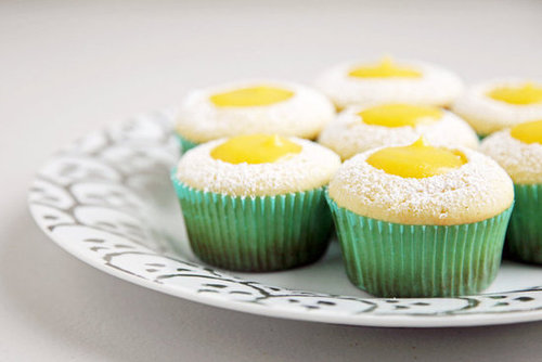 Lemon Curd-Laced Cupcakes