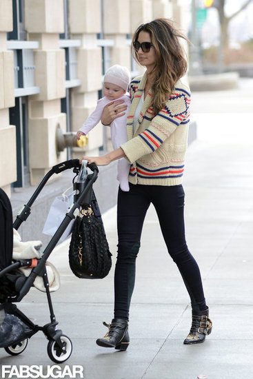 Lily Aldridge's black Chloé studded boots added an edgy touch to her preppy Isabel Marant cardigan in NYC.
Lily Aldridge's black Chloé studded boots added an edgy touch to her preppy Isabel Marant cardigan in NYC.