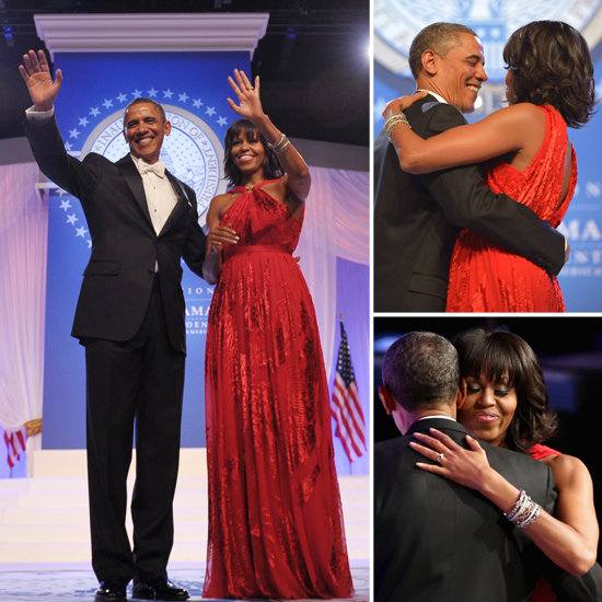Lady in Red: Michelle Is Barack's Belle of the Inaugural Balls Lady in Red: Michelle Is Barack's Belle of the Inaugural Balls