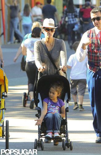 Nahla Aubry got a tour from mom Halle Berry in January.
Nahla Aubry got a tour from mom Halle Berry in January.