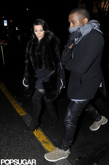 Kim Kardashian and Kanye West grabbed dinner in Paris. Kim Kardashian and Kanye West grabbed dinner in Paris.