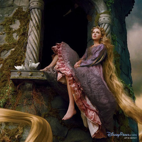 Taylor Swift as Rapunzel in Disney's Tangled