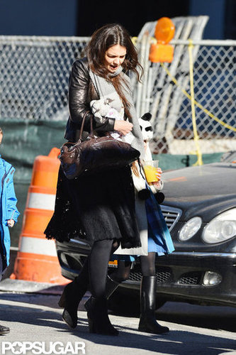 Katie Holmes Takes On Chilly NYC With Suri — and Suri's Panda Hat Katie Holmes Takes On Chilly NYC With Suri — and Suri's Panda Hat