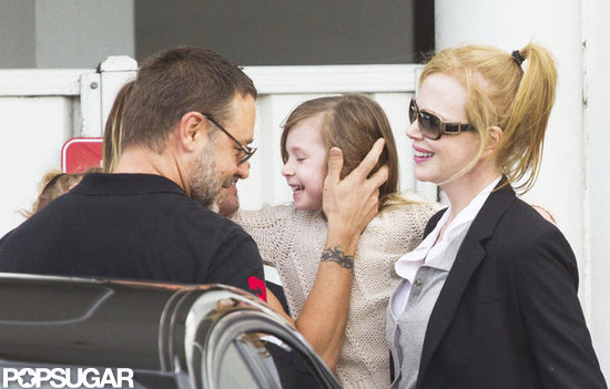 Russell Crowe arrived at an airport in Australia to pick up Nicole Kidman and her kids.
Russell Crowe arrived at an airport in Australia to pick up Nicole Kidman and her kids.