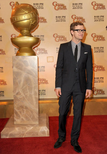 Justin was on his suit-and-tie (and glasses) game while announcing the Golden Globe nominations in 2009.
Justin was on his suit-and-tie (and glasses) game while announcing the Golden Globe nominations in 2009.