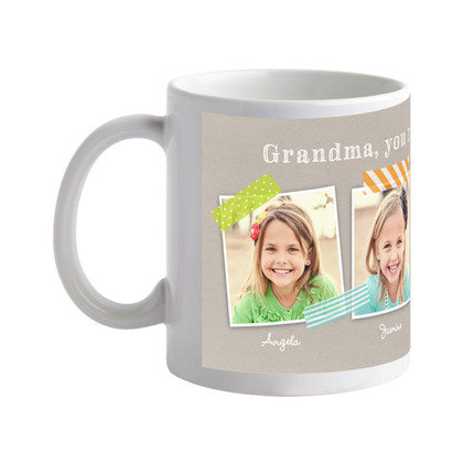Give grandma's morning cup of joe a personalized punch with this photo mug ($16) from Tiny Prints.
Give grandma's morning cup of joe a personalized punch with this photo mug ($16) from Tiny Prints.