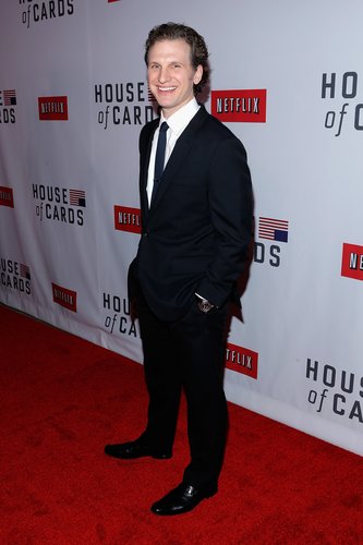 Sebastian Arcelus smiled at the House of Cards premiere.
Sebastian Arcelus smiled at the House of Cards premiere.