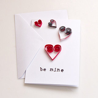 DIY Curled Paper Valentine Card