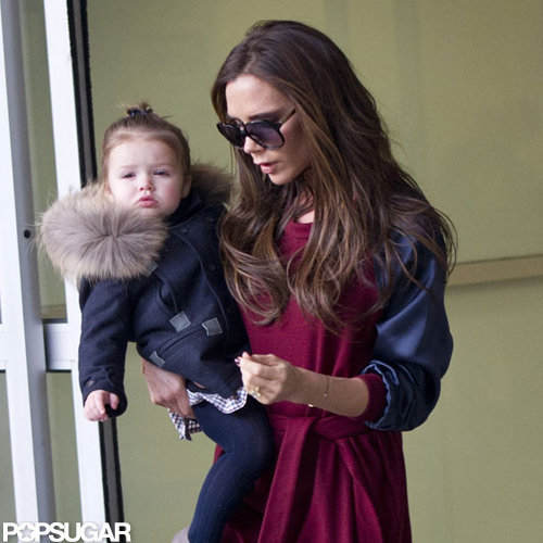 Victoria Beckham and a Warmly Dressed Harper Arrive in Town For NYFW Victoria Beckham and a Warmly Dressed Harper Arrive in Town For NYFW