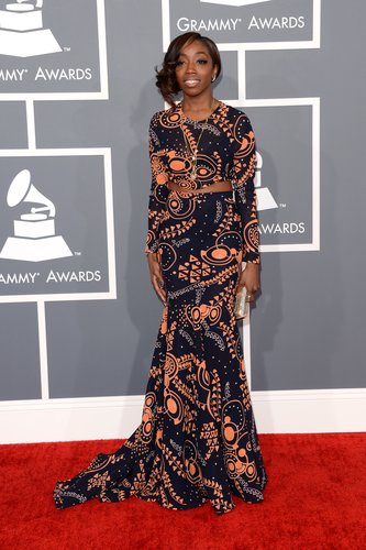 Estelle hit the Grammys red carpet.
Estelle hit the Grammys red carpet.