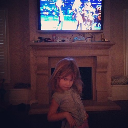Stella McDermott put on her own lil halftime show during the Super Bowl.
Source: Instagram user torianddean
Stella McDermott put on her own lil halftime show during the Super Bowl.
Source: Instagram user torianddean